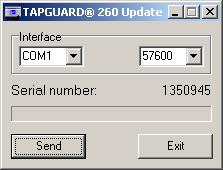 6 TAPGUARD 260 Update 6 TAPGUARD 260 Update Com o programa TAPGUARD260_Update.
