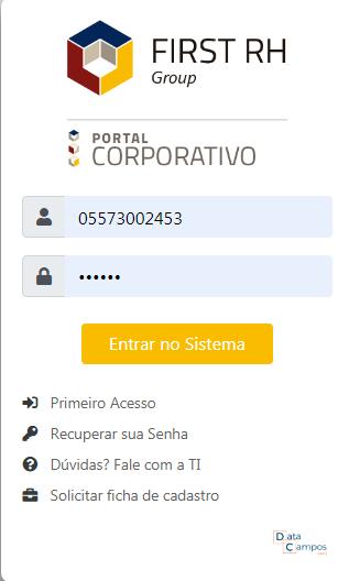 APRESENTAÇÃO DO SISTEMA O portal web ETT First consiste em um sistema corporativo, multi-empresa, voltado a gestão de serviços e equipes, acesso dos funcionários das diversas empresas do grupo.