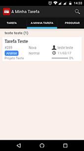 Figura 19 Lista de Projetos Na opção A minha tarefa, no menu principal, são exibidas todas as tarefas atribuídas a você.