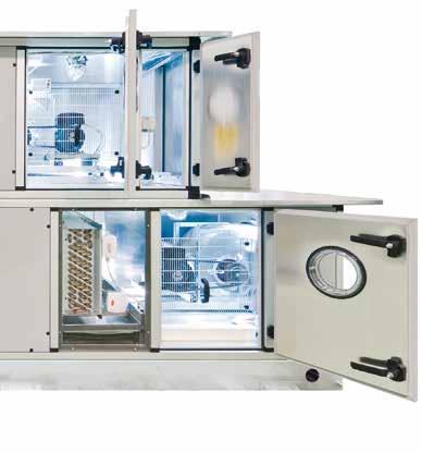 Sistema de controlo numa base de solução "Plug & Play" Controlo da temperatura do ar Controlo do sistema de arrefecimento DX e água gelada Free-cooling Controlo automático de CO 2 Perfil com corte