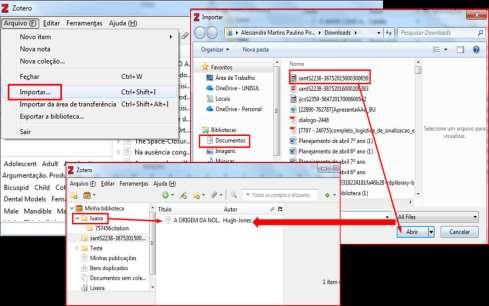 23 Passo 2 No Zotero (versão desktop), clique em importar, em seguida, selecione o