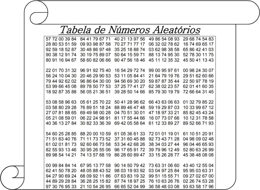 Conjunto de algarismos gerados por um programa computacional, através de um gerador de números pseudo-aleatórios; Cada um dos 10 algarismos (0, 1,.