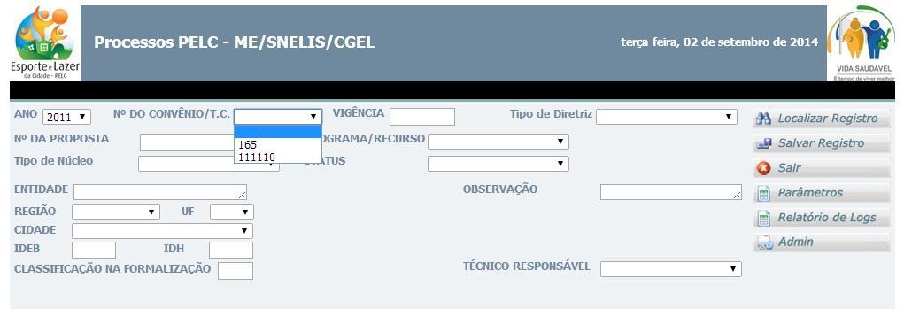 Login Apresentação na Plataforma do Convênio SNELIS - PELC e Vida