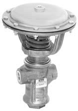 Válvuls com ssento mcio são empregds pr pressões de té 28 br (400 psig) e temperturs de -40 + 204 e devem ser pilotds com pressões de 2,8 br (5 40 psig).