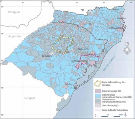 Os serviços de saneamento no conjunto dos municípios que integram a Bacia Hidrográfica do Alto Jacuí caracterizam-se por apresentarem, analisados pelos indicadores citados, desempenho muito aquém da