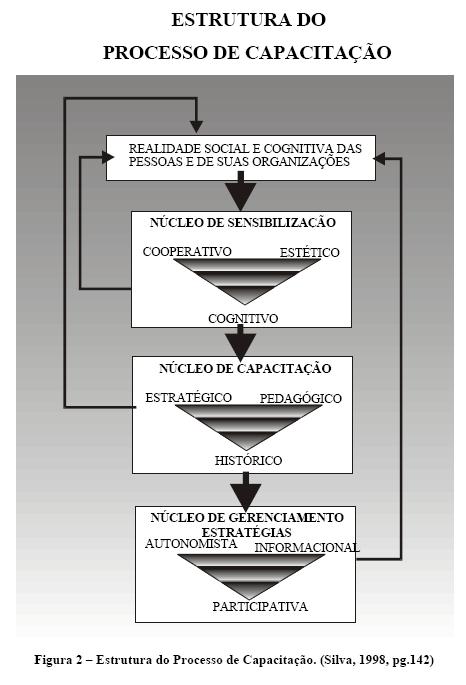 Figura 6 - Estrutura do Processo de Capacitação. Fonte: Silva, 1998, pg.