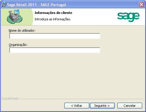 C:\Programas\Sage\Retail2011 como sendo a localização onde será