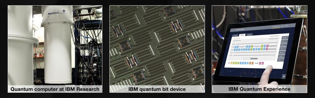 IBM lançou o IBM Q Experience em 2016 Em maio de 2016, a IBM disponibilizou uma plataforma de computação quântica através da IBM Cloud, oferecendo aos