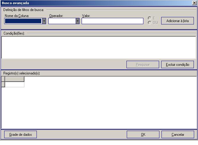 Guia Definição de Filtros de Busca Guia Condições Registros selecionados Figura 88.
