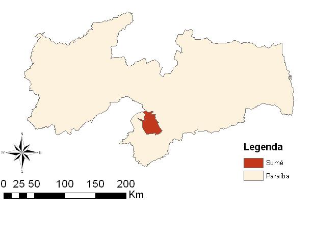 Área de estudo Figura 1 Localização da área de estudo. Microrregião do Cariri Ocidental População: 16.