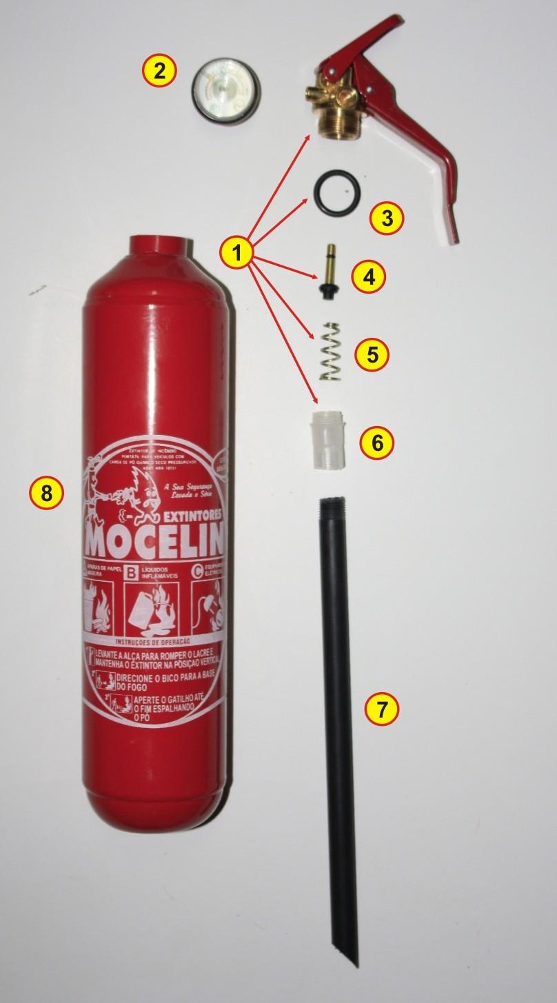 Página 19 de 21 10 Anel Oring A001 11 Trava T001 12 Cordão Plástico C001 8 Vista Explodida Extintor Automotivo Código Componente Item