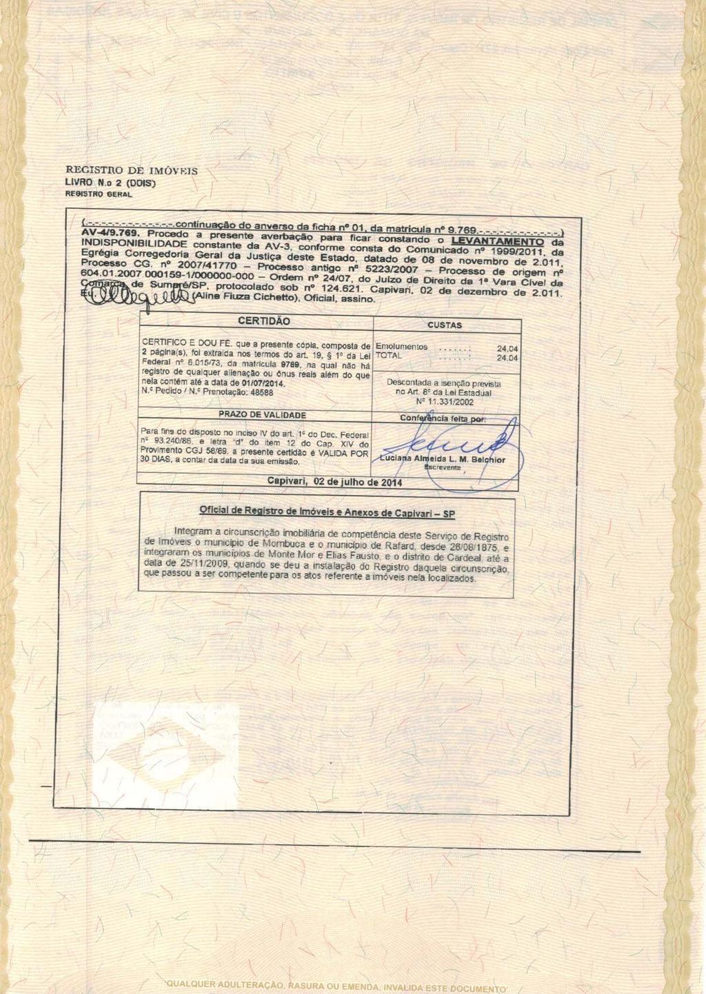 fls. 47 Este documento é cópia do original, assinado digitalmente por VICTOR FRANCHI e Tribunal de Justica do Estado de Sao Paulo, protocolado em 03/03/2017 às 08:59, sob o número