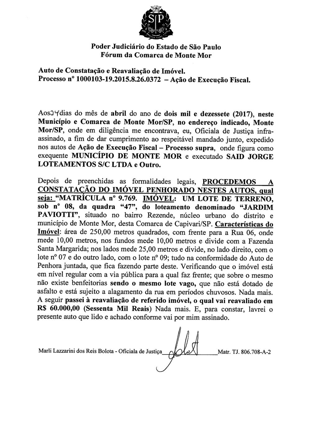 fls. 53 Este documento é cópia do original, assinado digitalmente por HUMBERTO PUGIN JUNIOR, liberado nos autos em 02/05/2017 às 12:03.