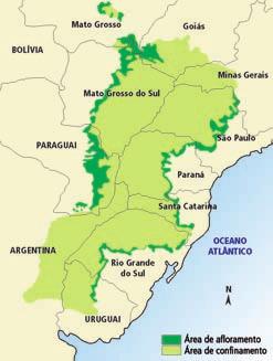 Ocorre no oeste do Estado de São Paulo e também se estende pelos estados de Minas Gerais, Paraná, Santa Catarina, rio Grande do Sul, Mato Grosso, Mato Grosso do Sul e Goiás, chegando até os países