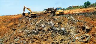 [1] The function of landfill mining is to reduce the amount of landfill mass encapsulated within the closed landfill and/or