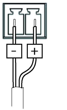 Conector de alimentação Bloco terminal de 2 pinos para entrada de alimentação CC.