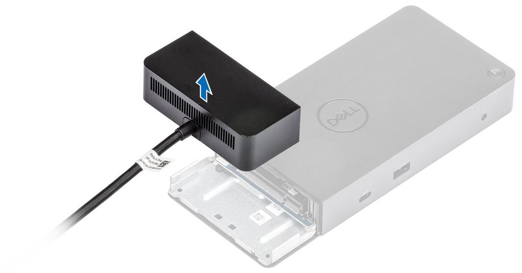 4 Levante e retire o módulo do cabo USB Type-C do respetivo conector