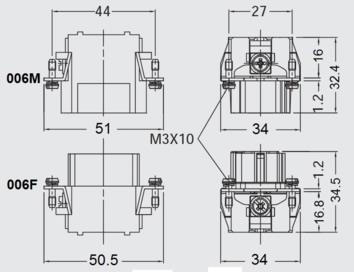 Porta contato + pinos BTM-SE006M