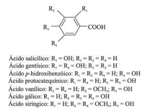 2015). Figura 5: Estrutura básica dos flavonoides derivados do ácido cinâmico Fonte: (TOMAZZOLI, 2015, p. 35).