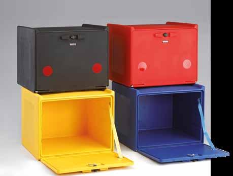 As caixas para mota de parede simples da Engels são construídas em plástico sólido e extremamente robustas para garantir um uso profissional diário.