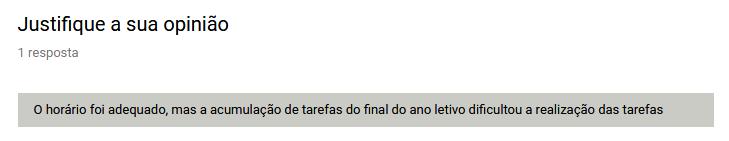 A destacar: O horário foi adequado. 10.