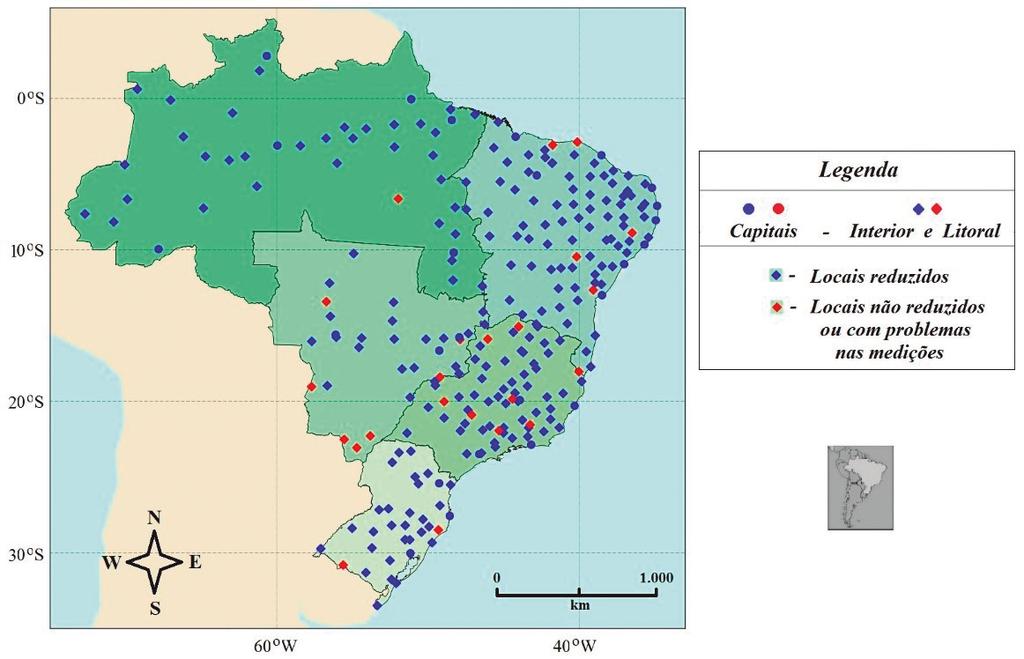 Tendências climáticas em cidades brasileiras dos equipamentos para locais bem diferentes das condições iniciais, além da falta de verba para a instalação ou a manutenção desses equipamentos.