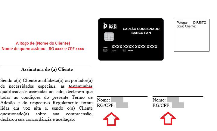 Assinatura a rogo: no campo assinatura deverá constar a rogo de: nome do servidor/beneficiário, a assinatura e ao lado ou abaixo o nome de quem assinou.