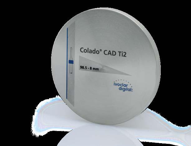 . Colado CAD CoCr4 Colado CAD CoCr4 é constituído por discos feitos de uma liga de