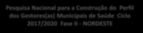 QUAL O PERFIL DOS GESTORES MUNICIPAIS DE SAÚDE NO CICLO 2017/2020?