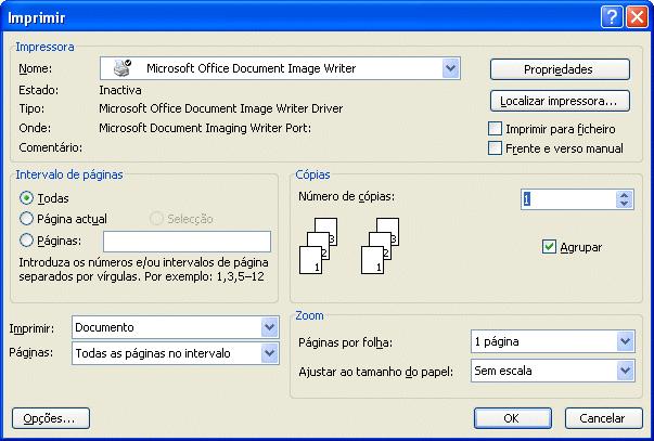 Como imprimir um documento? Antes de imprimir um documento, é conveniente visualizar o seu aspecto final e a sua inserção na página.