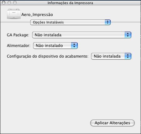 INTRODUÇÃO 13 5 Digite o endereço IP ou o nome DNS do Fiery EXP8000 e clique em Atualizar. O Graphic Arts Package ativo no Fiery EXP8000 aparece na lista de Opções instaladas.