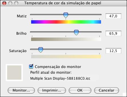 NOTA: Quando você imprime uma tarefa com o perfil de simulação editado, será necessário selecionar o mesmo perfil de saída vinculado aqui para ter o efeito