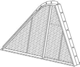 Telha Canalete 49 8 mm Cálculo da medida "A" dos ganchos A = d + h onde: h = altura do apoio d = 210 mm (canaletes sem recobrimento longitudinal) ou d = 230 mm (canaletes com recobrimento