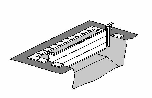 2) Modelo de tabique para fixar ásparedes verticais