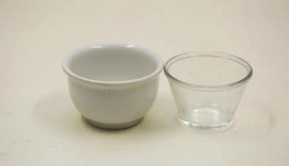 67 Xícaras de prova São xícaras de vidro ou porcelana, com capacidade de 150 ml.