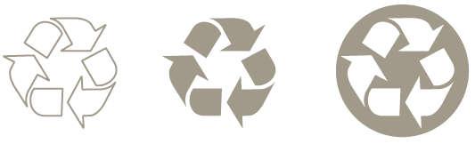 4 nesta Norma. A figura 1 apresenta símbolos para identificação de produtos recicláveis. Figura 1 - Símbolos para identificação de produtos recicláveis. Fonte: CEMPRE.