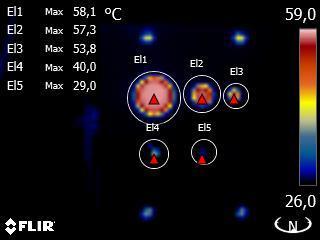 Experimento 3 Conjunto de Orifícios Padronizados Observação de um conjunto de orifícios padronizados sobre fonte de radiação de temperatura controlada de 60 o C em um ambiente de 25 o C, com