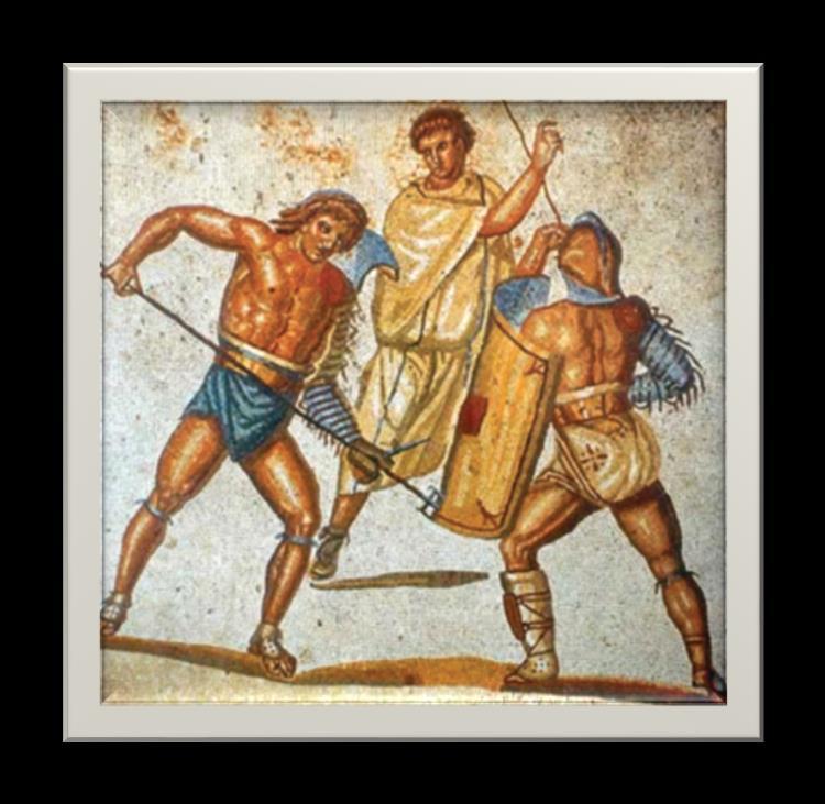 Panis et Circences Os combates entre gladiadores (lutadores provenientes dos estratos sociais inferiores) foi uma prática bastante popular desde as últimas décadas da República Romana, ocupando uma