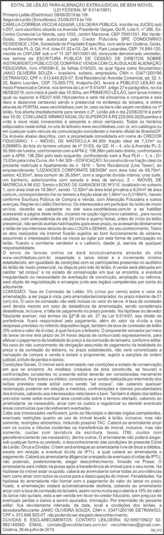 6 classificados Goiás, Tocantins e DF, 28 de Julho de 2019 DIÁRIO DO ESTADO TEL: 4007- / 98110- Aluguel completa. TEL: 2717. 4007- / 98110- Aluguel completa. 2717. APARTAMENTO 2/4 na região do baixo Bueno, próximo ao Hiper Moreira.