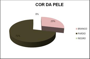 chagásicos. Figura 6: Estado civil dos pacientes Na variável cor da pele se destacou a cor parda com 71%, e em menor quantidade com 29% declararam ser brancos (Figura 7).