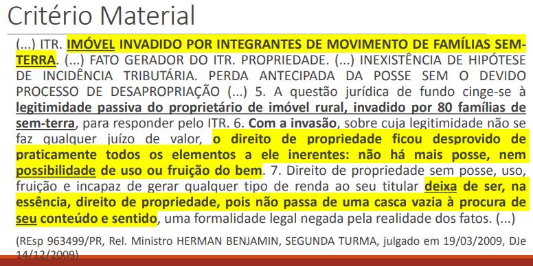 Em virtude da ausência de praticamente todos os elementos do direito da propriedade, inviabiliza o exercício do animus domini, tão logo,