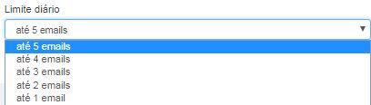 Regras de Envio: Selecione o número máximo de envios que poderão acontecer para cada contato.