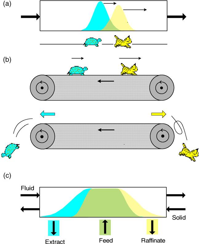 Introdução Contextualização Figura 1: Analogia da cromatograa contracorrente com um separador de uma tartaruga e um gato.