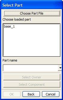 Apelando da opção Add Existing Component Choose Part File ; Identificar