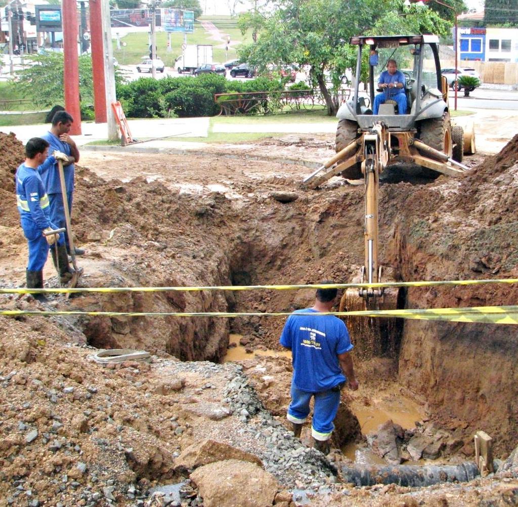 operação das atividades de saneamento