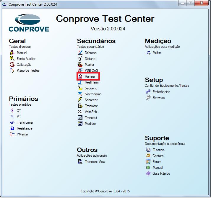 5. Ajustes do software Rampa 5.