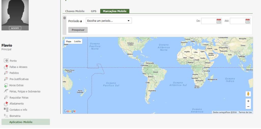 Nome: Informe o nome da localização. Início: Informe a data do início do período em que o registro de ponto do funcionário será realizado nesta localização.