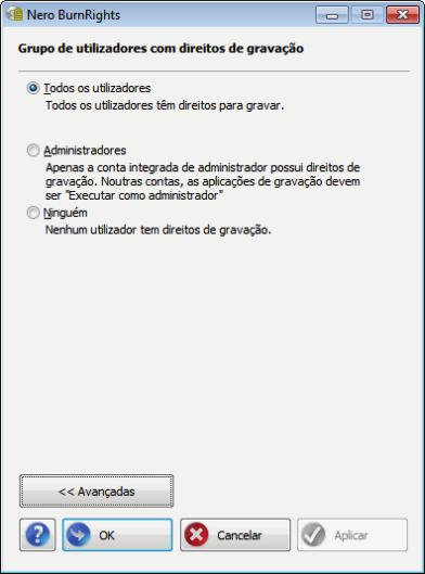 Janela simples do Nero BurnRights em Windows Vista, Windows 7 e Windows 8 4 Janela simples do Nero BurnRights em Windows Vista, Windows 7 e Windows 8 Após iniciar o Nero BurnRights em Windows Vista,