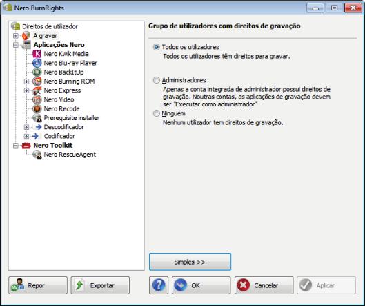 Janela expandida do Nero BurnRights em Windows Vista, Windows 7 e Windows 8 5 Janela expandida do Nero BurnRights em Windows Vista, Windows 7 e Windows 8 Após iniciar o Nero BurnRights em Windows