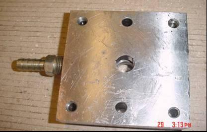Figura 38 - Dispositivo de lubrificação Ao entrar no dispositivo a mistura de óleo